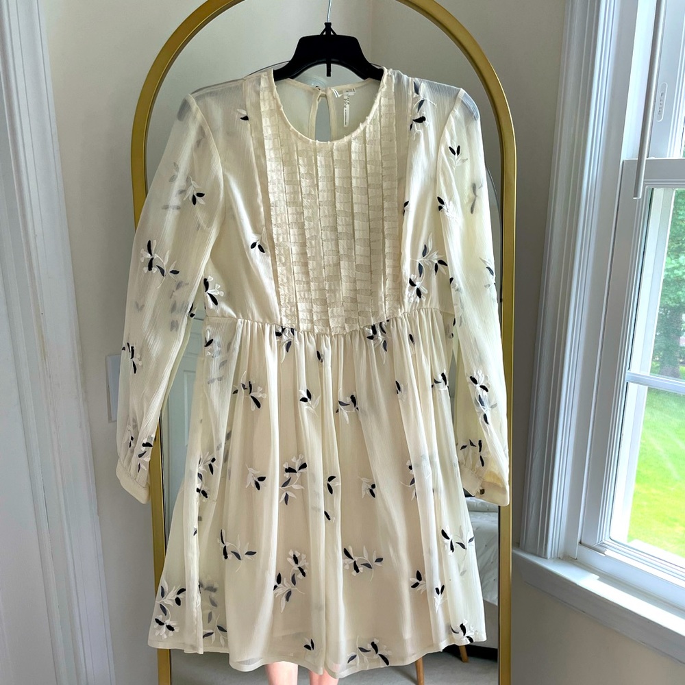 Anthropologie FEUILLE EMBROIDERED TUNIC DRESS